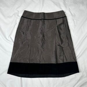 ann taylor gold colored a line skirt.